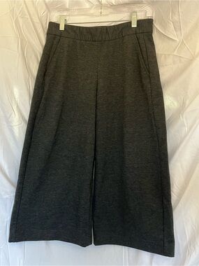 GAP Y2K Cropped Gaucho Pants SizeS Charcoal Gray Pull-on Waistband Trousers/Work